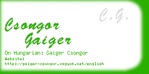 csongor gaiger business card